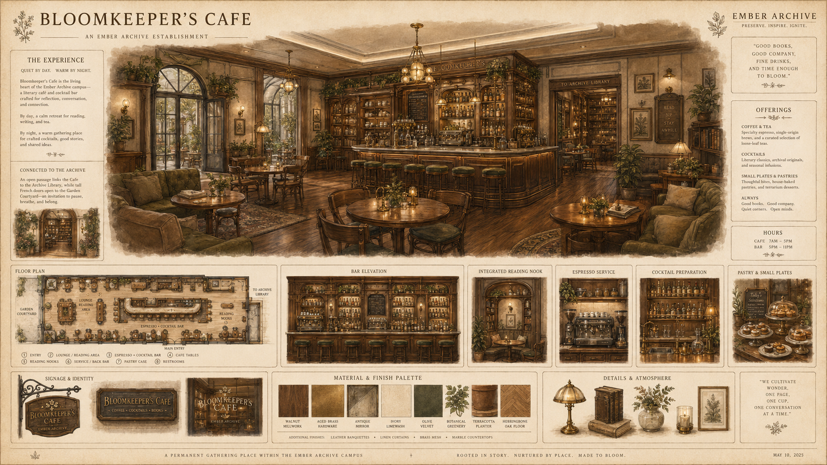 Concept study for Bloomkeeper's Café